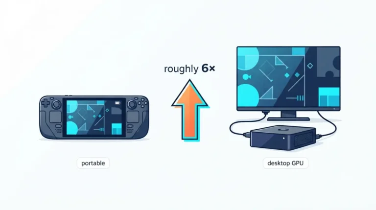 Steam Deck versus Steam Machine showing Valve’s roughly six-times-more-powerful claim