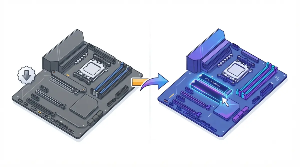 B850 vs B650 AM5 motherboards compared for PCIe 5.0 storage, BIOS support, and upgrade decisions