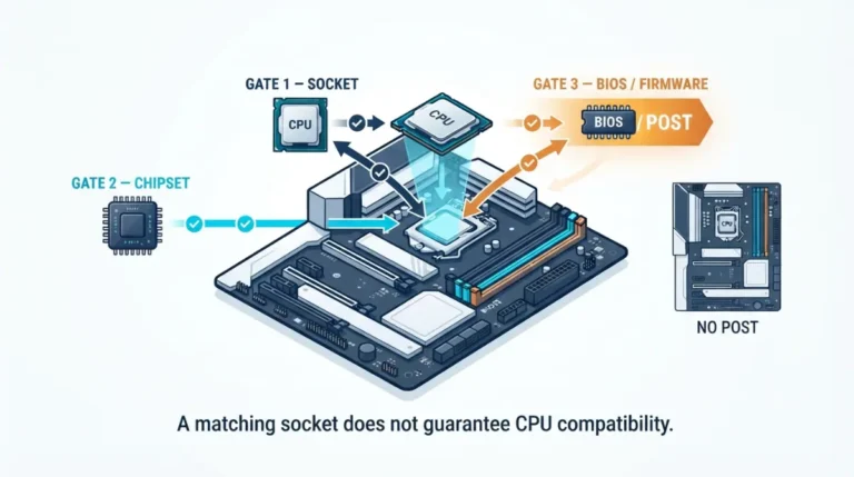 motherboard BIOS version compatibility explained through CPU socket chipset and firmware gates