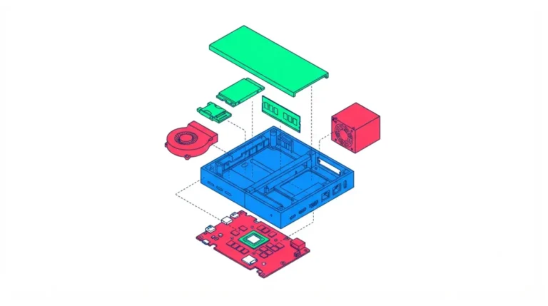 Exploded view of Steam Machine showing which parts can be upgraded