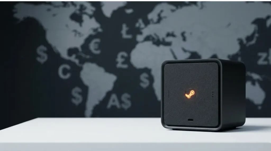 Steam Machine Price by country, showing Valve’s regional pricing for the UK, US, EU, Canada, Australia and Poland